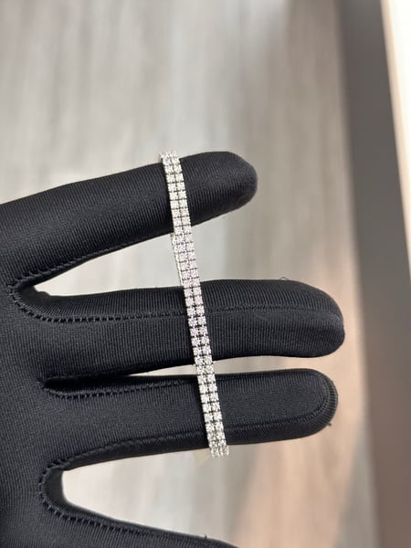 4.15 ct Lab Diamond 18K White Gold Tennis Bracelet