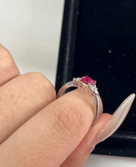 1.02 Carat Ruby PT900 ring