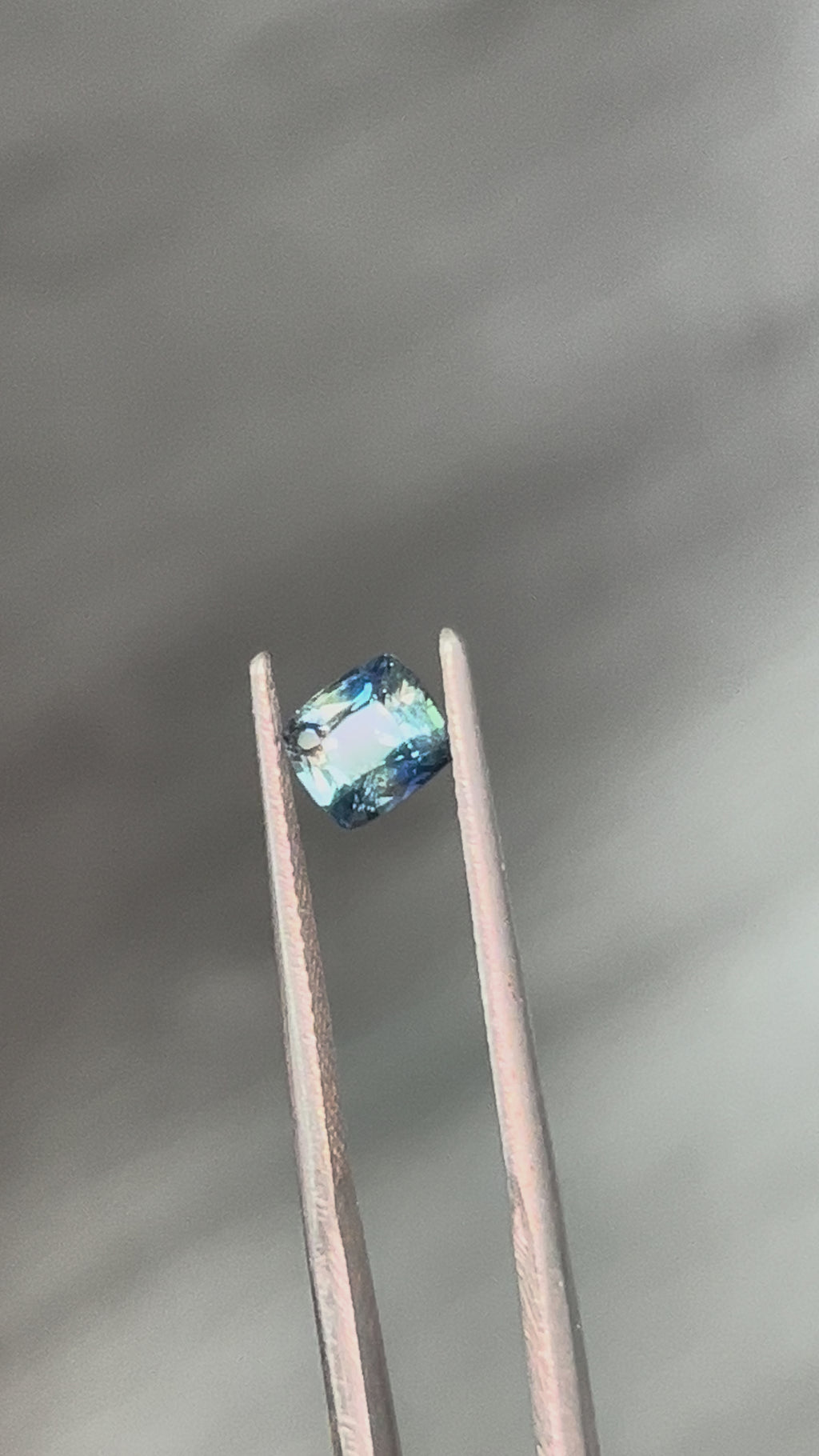1.01 Carat Cushion Blue Green  Heat Sapphire Loose stone