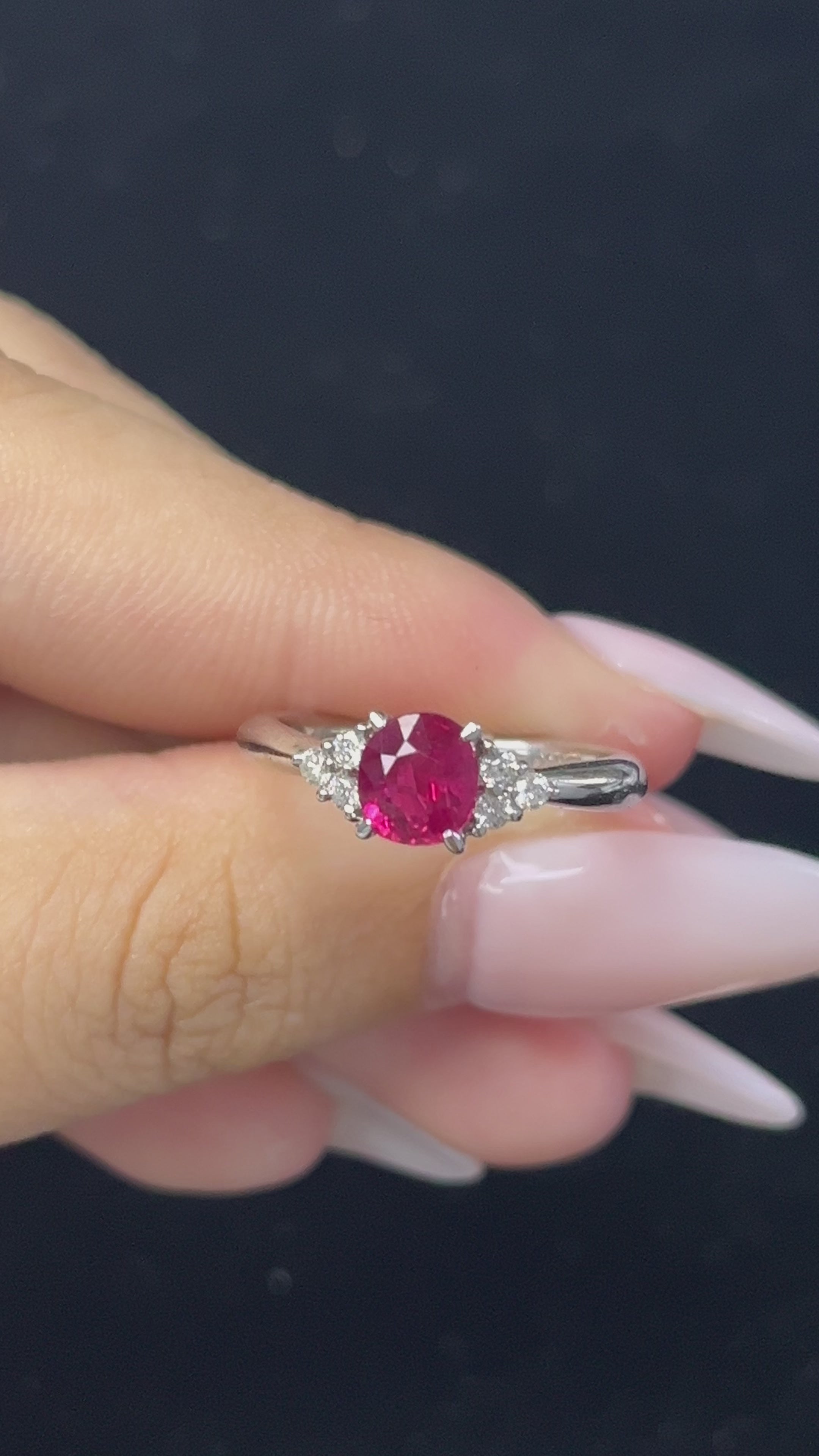 1.02 Carat Ruby PT900 ring
