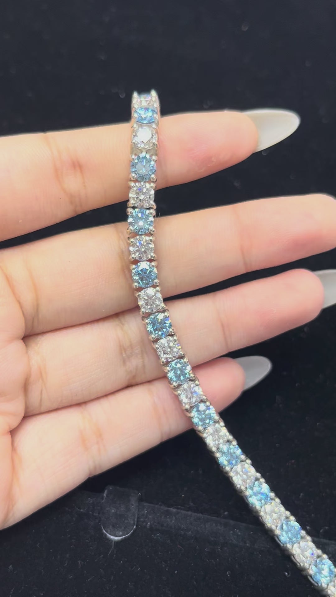 15.89 Carat Lab Diamond Tennis Bracelet in Silver