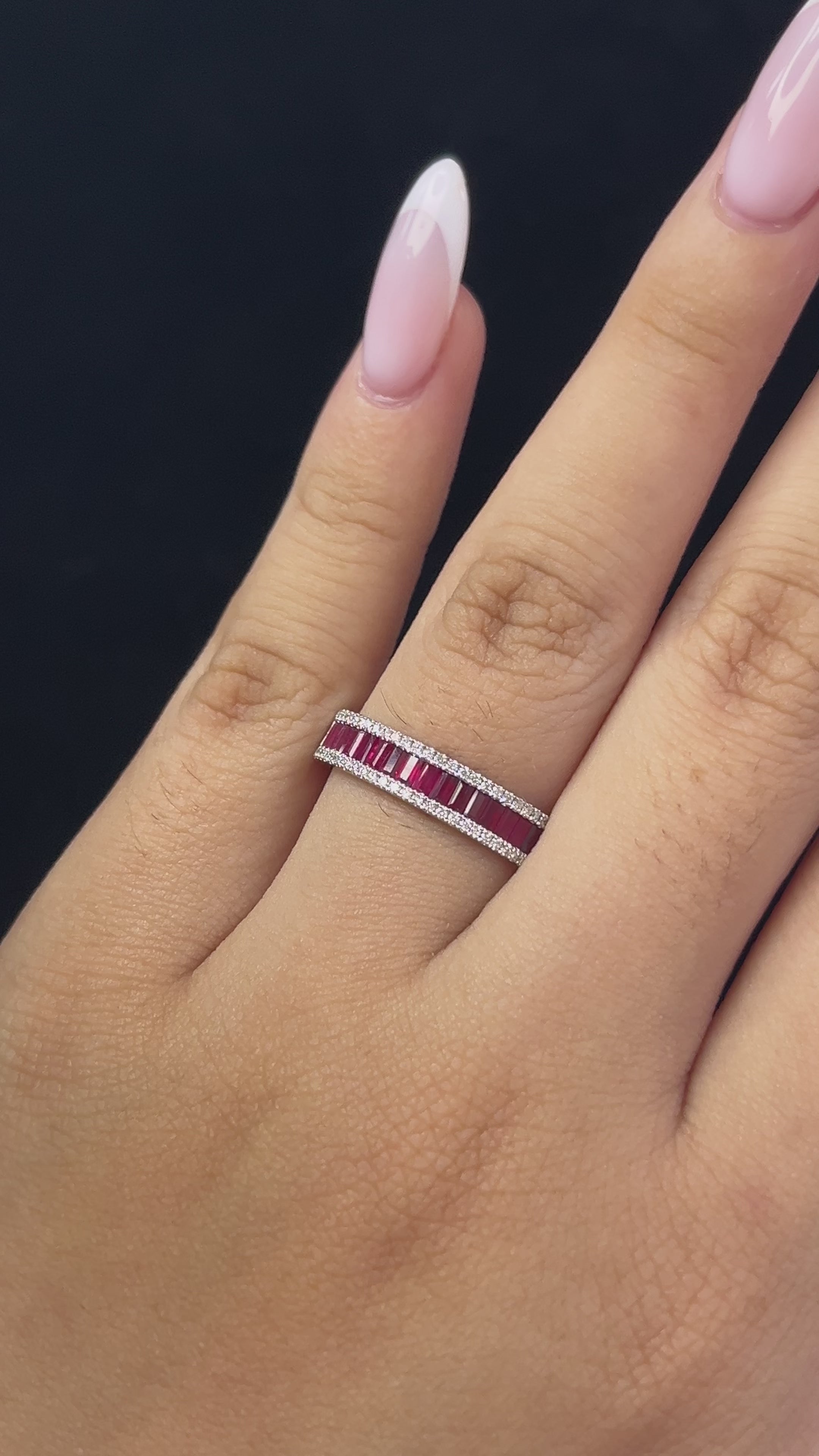 1.15 Natural Ruby in 14K WG Ring