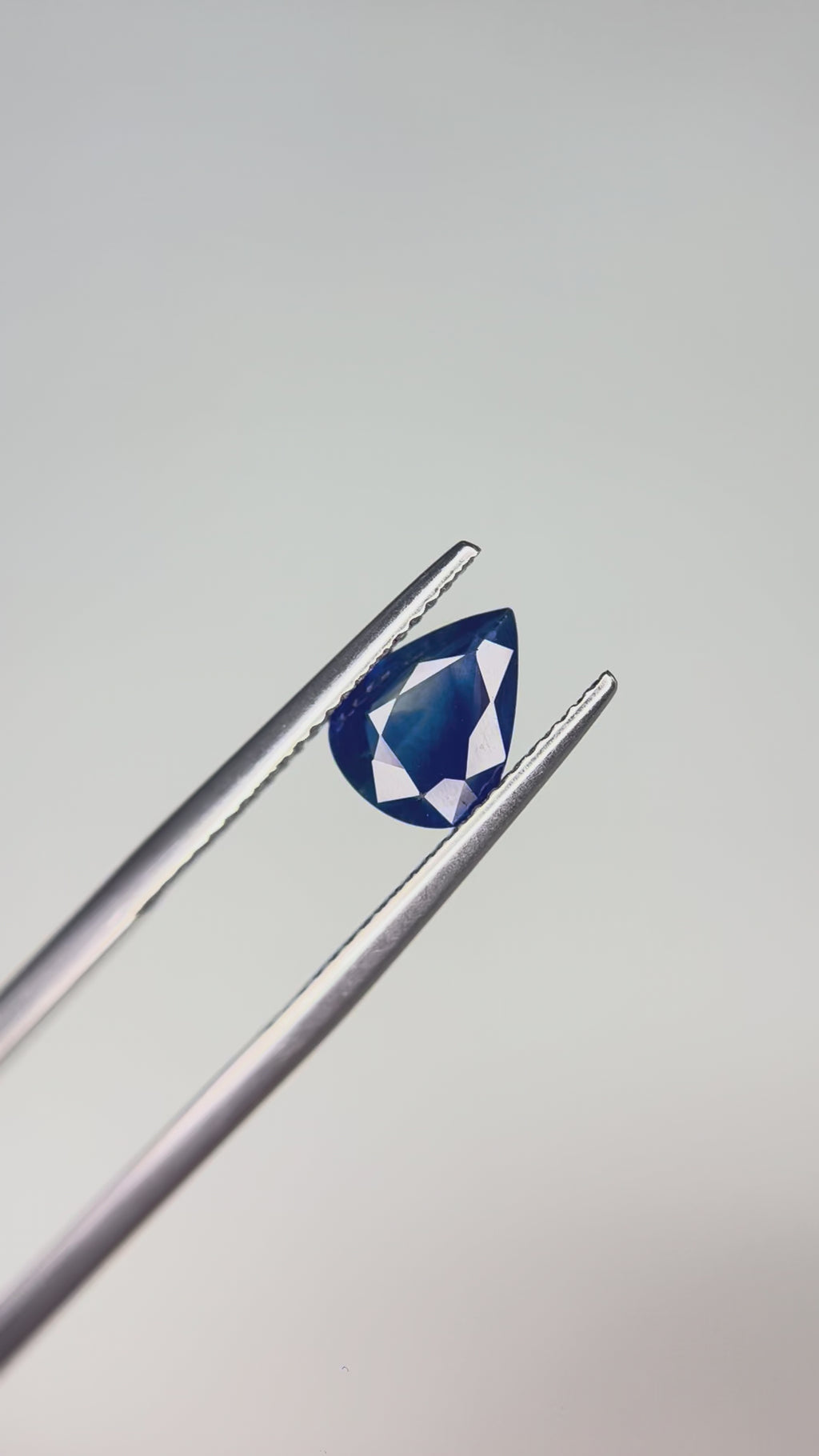 1.41 Carat Pear Blue Heat Sapphire Loose stone