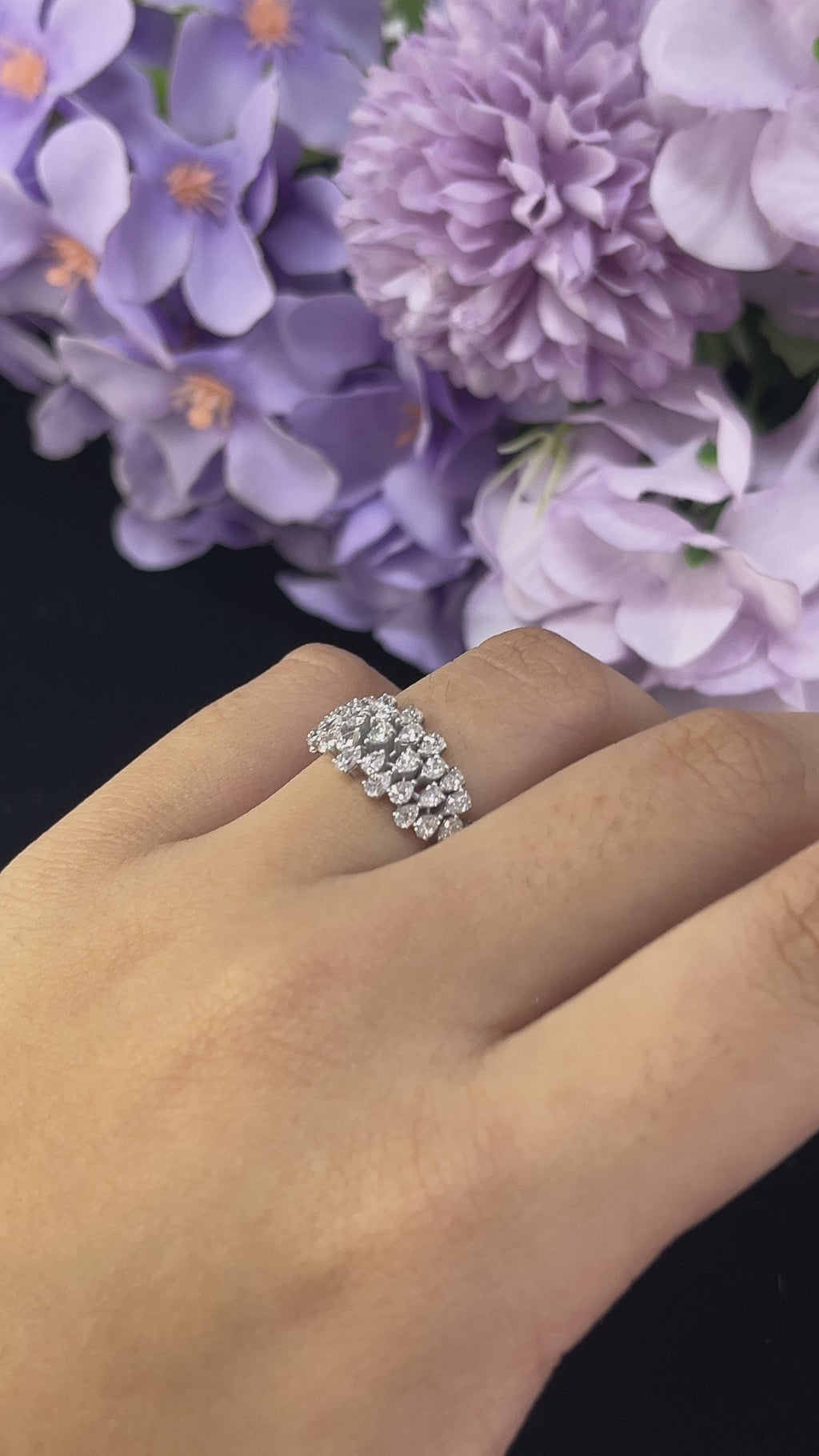 1.51 Carat Lab Diamond in 14K White Gold Ring