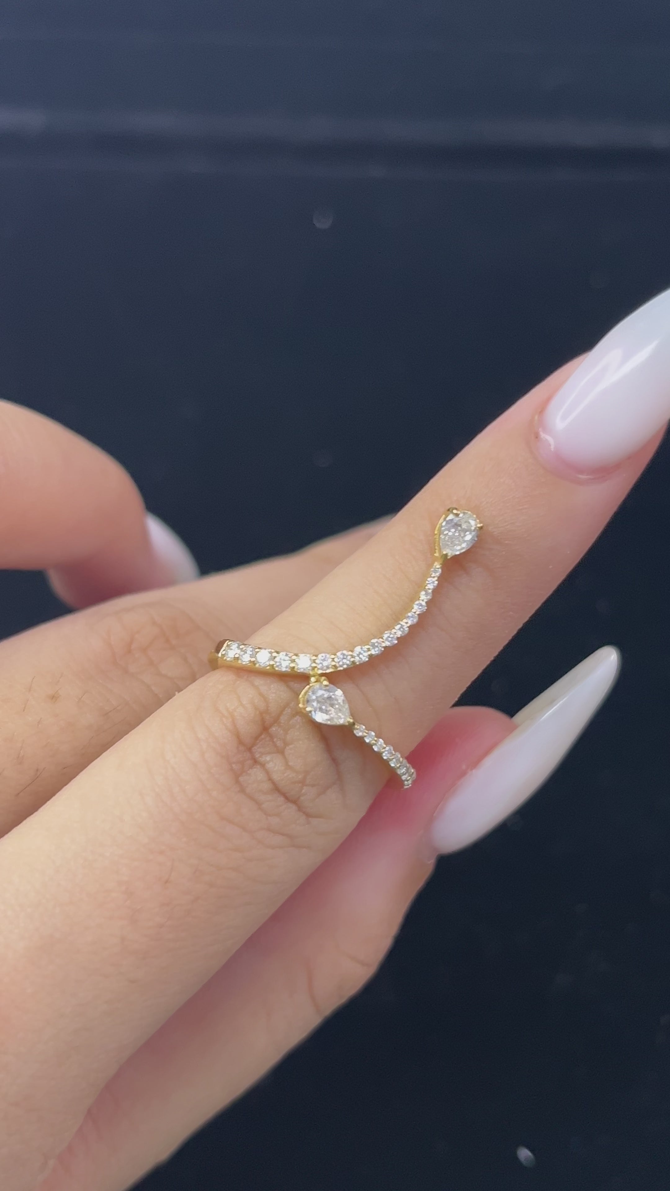 0.54 carat Lab diamond 18K Yellow gold ring