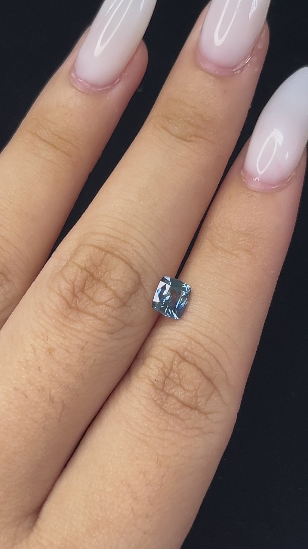 1.01 Carat Cushion Blue Green  Heat Sapphire Loose stone