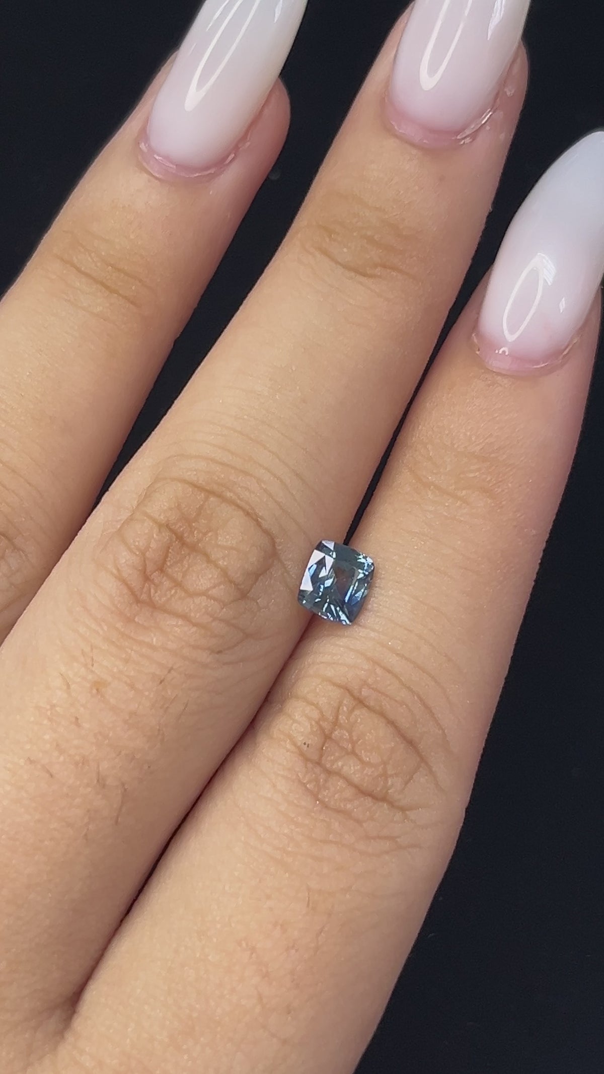 1.01 Carat Cushion Blue Green  Heat Sapphire Loose stone