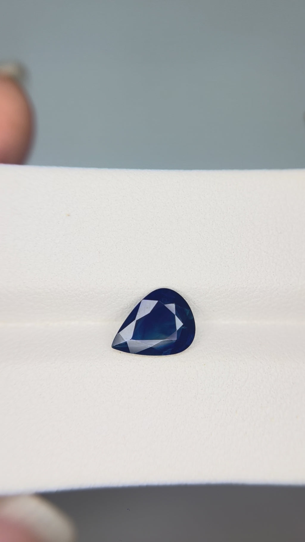 1.41 Carat Pear Blue Heat Sapphire Loose stone