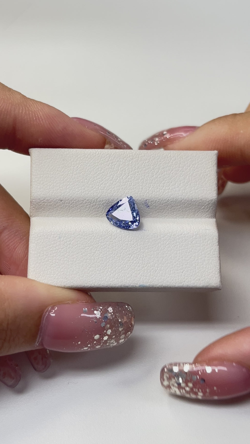 1.71 Carat Trillian cut Sri Lanka  Crystal Blue Heat  Sapphire Loose stone