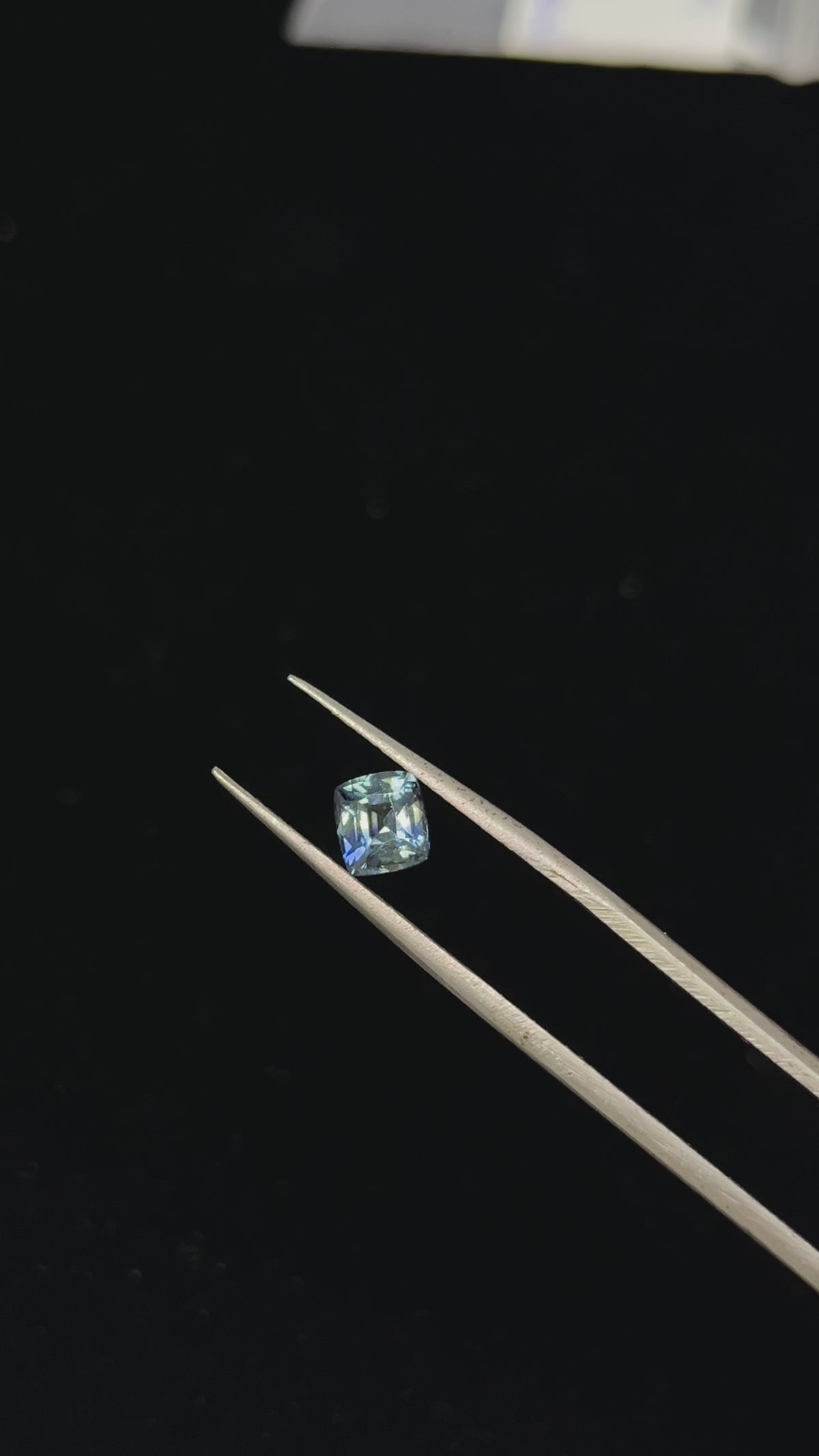1.01 Carat Cushion Blue Green  Heat Sapphire Loose stone