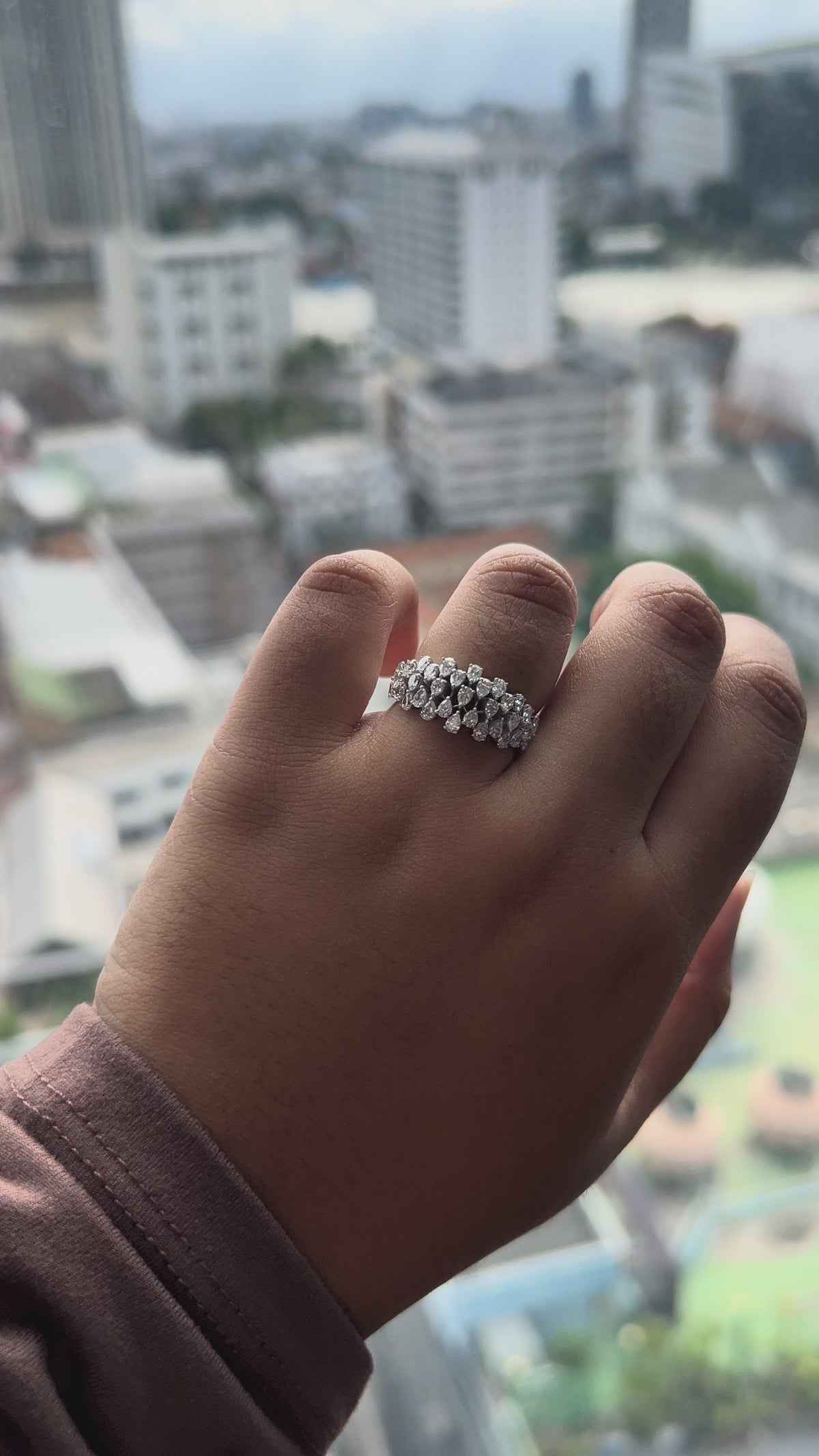 1.51 Carat Lab Diamond in 14K White Gold Ring
