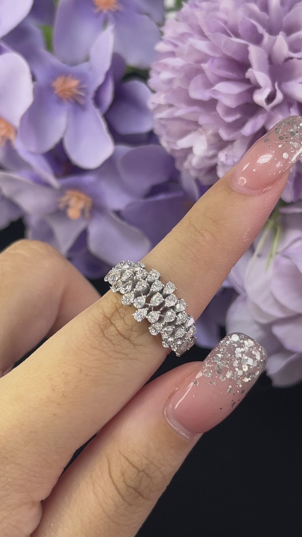 1.51 Carat Lab Diamond in 14K White Gold Ring