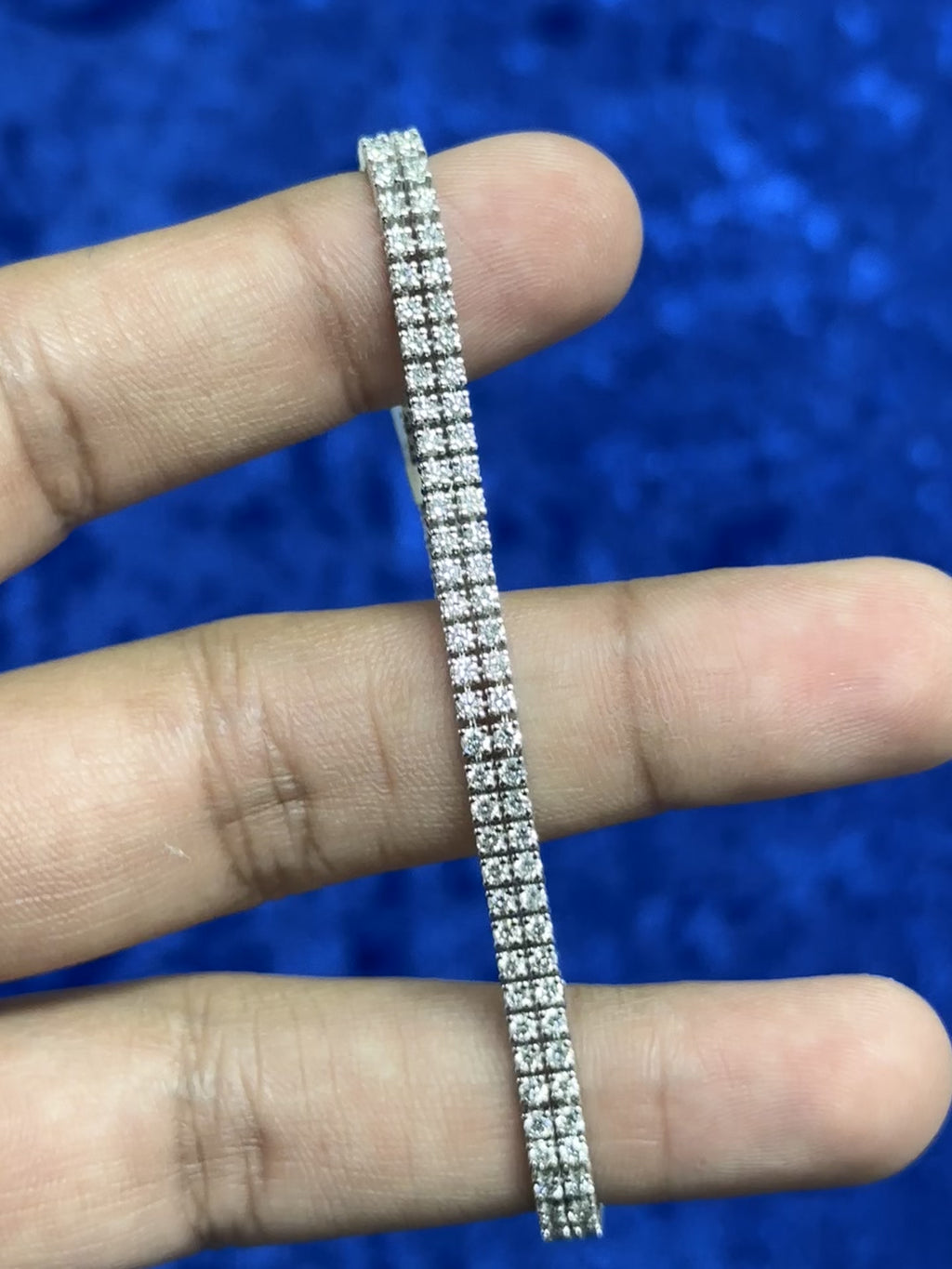 4.15 ct Lab Diamond 18K White Gold Tennis Bracelet