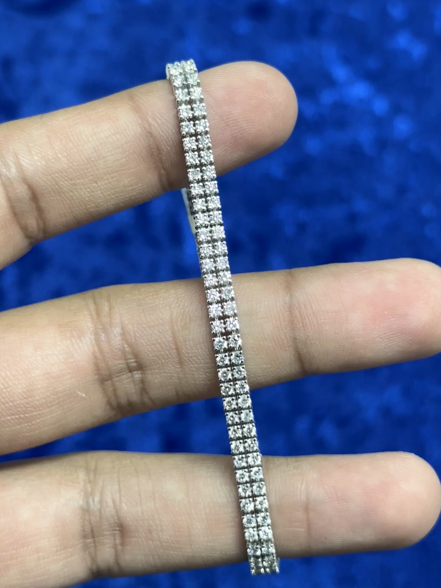 4.15 ct Lab Diamond 18K White Gold Tennis Bracelet