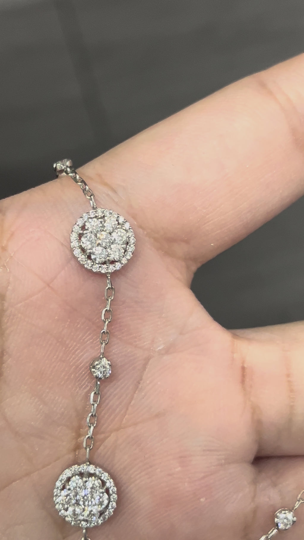 1.64  Carat Natural Diamonds in 18K WG  Necklace
