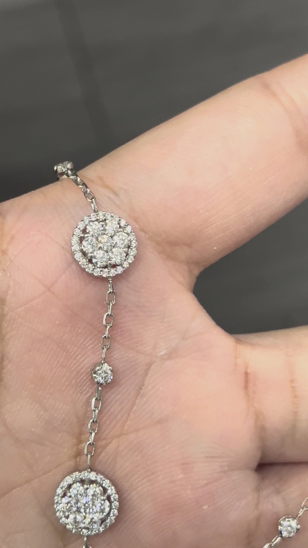 1.64  Carat Natural Diamonds in 18K WG  Necklace