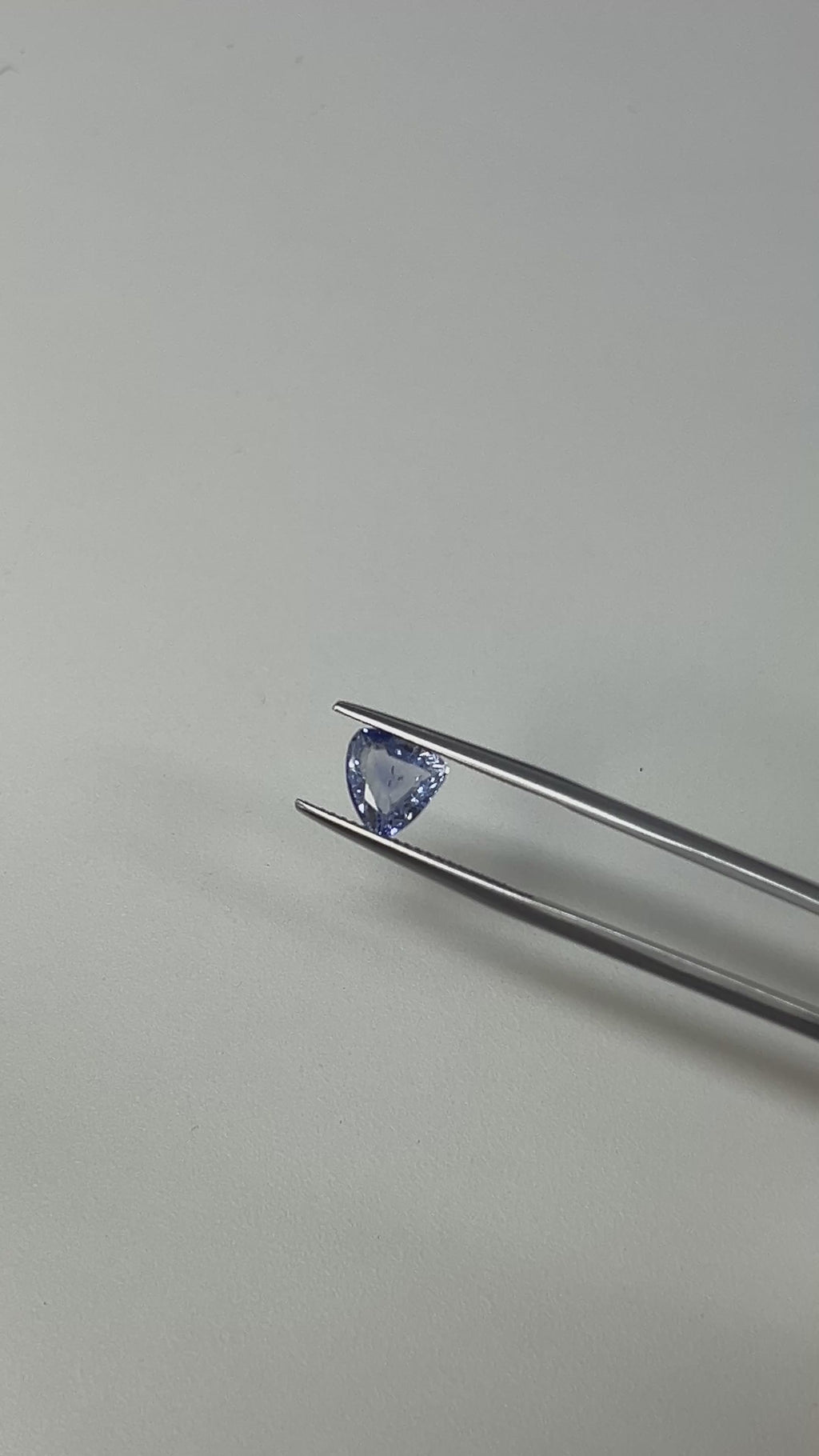 1.71 Carat Trillian cut Sri Lanka  Crystal Blue Heat  Sapphire Loose stone
