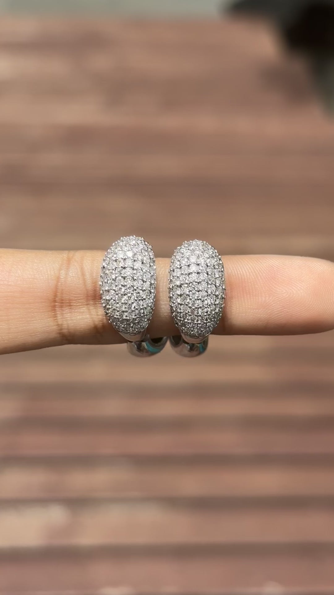 Natural 1.59 Carat Diamond Earrings in 18K White Gold
