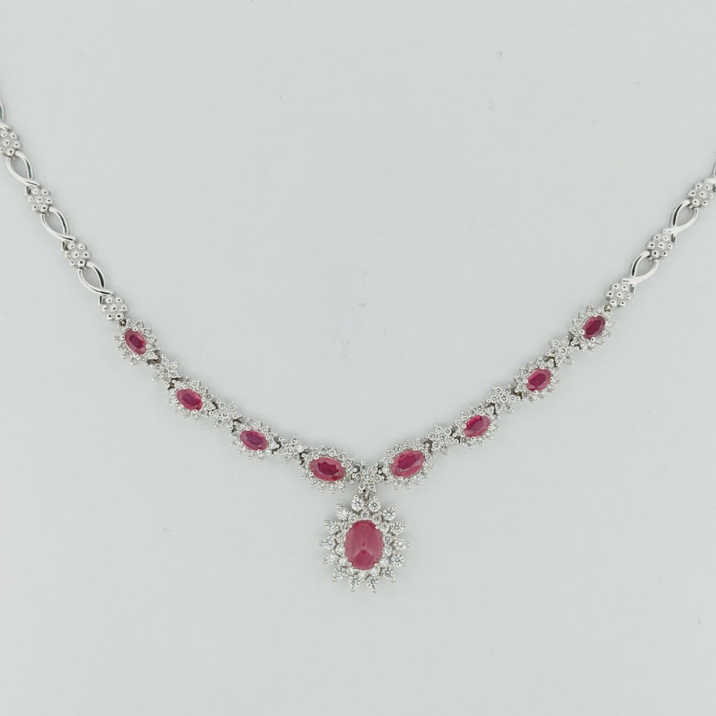 2.5 Carat Ruby in  14K WG Necklace