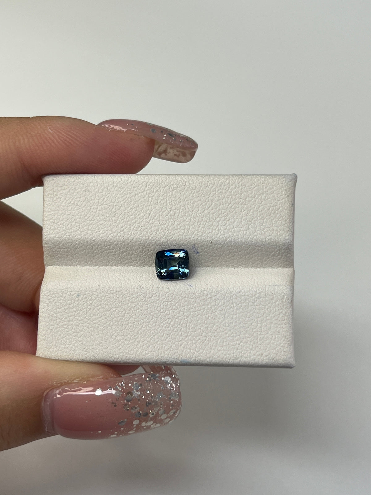 1.01 Carat Cushion Blue Green  Heat Sapphire Loose stone