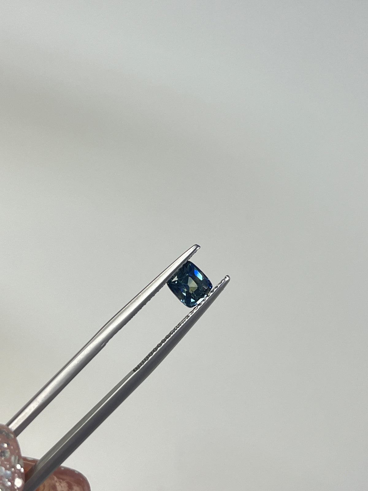 1.01 Carat Cushion Blue Green  Heat Sapphire Loose stone